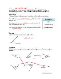 This collection of worksheets focuses your efforts on naming angles and finding measures with those angles based on your understanding of. Complementary And Supplementary Angles Worksheet By Taylor J S Math Materials