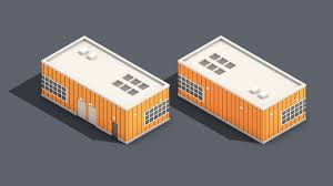 Low Poly Warehouse Logistics Isometric 3d Model