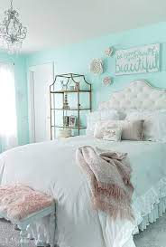 Rose gold couldn't be more popular. Tween Room Decor Aqua Blue Rose Gold Pinks With White Tufted Headboard And Gold Etagere Shelving Tween Room Tween Girl Bedroom Girl Bedroom Decor