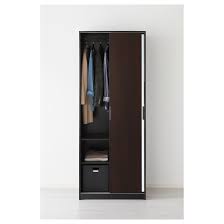 Trysil Wardrobe Dark Brown Mirror Glass 31 1 4x24 1 8x79 3 8 Di 2020 Lemari