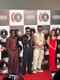 Ranveer Singh on stage with Atlee ,Bobby Deol and SreeLeela at Agent Ching  Attacks Ad event in Mumbai ❤️‍🔥 #ranveersingh