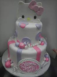 Pin By Marie Brault On Cakes Hello Kitty Baby Shower Hello Kitty Baby Shower Cakes