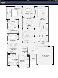 Potential Floor Plan No Bedrooms Along The Front Wall Though Garage House Plans House Plans Australia House Plans
