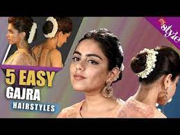 Click Here To Watch 5 Easy Styles To Carry Off Gajra In A Traditional Way Easy Bun Hairstyles Gajra Hairstyles Traditional Hairstyle