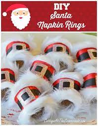 Diy Santa Napkin Rings Homemade Christmas Table Decorations Christmas Diy Christmas Crafts