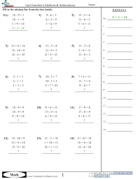 fact family worksheets free commoncoresheets