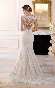 6418 Vintage Lace Trumpet Wedding Dress By Stella York Find This Dress At Janene S Brida Lace Wedding Dress Vintage Wedding Dresses Trumpet Wedding Dress Lace
