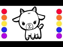 4 Cute Goat Easy Coloring And Drawing For Kids Toddlers Toy Kids Art Youtube Drawing For Kids Goat Art Cute Goats