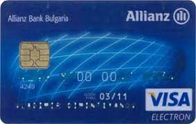 Allianz smartid is an application for fast and secure payment confirmations in an electronic environment. Bank Card Allianz Bank Visa Electron Blue 10 08 Allianz Bank Bulgaria Bulgaria Col Bg Ve 0026 03