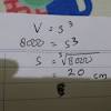 S =³√8.000 = 20 dm. 1