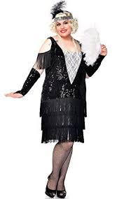 Elevate Costumes Plus Size Deluxe Women S 1920 S Black An Https Www Amazon Com Dp B Plus Size Flapper Costume Party Outfits For Women Great Gatsby Outfits