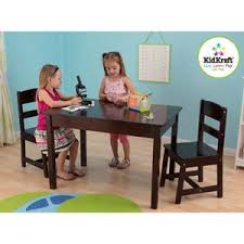 Kidkraft Rectangle Table 2 Chair Set Espresso Walmart Com Kids Table And Chairs Kids Table Chair Set Childrens Table