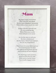 A Personalised Bride S Gift For Her Mother This One Has A Marble Background Bride Gifts Birthday Presents For Mom Personalized Bride