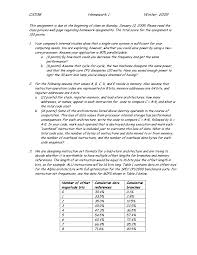 Start studying computer architecture test 1. 7 Questions On Computer Architecture Homework 1 Cs 538 Docsity