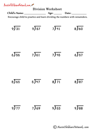 These division worksheets are a great resource for children in kindergarten, 1st grade, 2nd grade, 3rd grade, 4th. Single Digit Quotient Simple Division Worksheets With Remainders Aussie Childcare Network