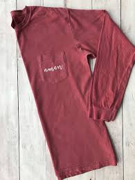 Long Sleeve Amen Simple Comfort Colors Pocket Tee