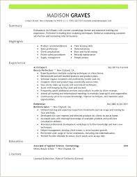 Entry Level Esthetician Resume No Experience Good Resume Examples Professional Resume Examples Resume Examples