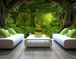 The best rate in the custom wallpaper industry with free shipping anywhere in india. Forest Green Trees 3d Custom Wall Murals Wallpapers Dcwm000917 Decor City