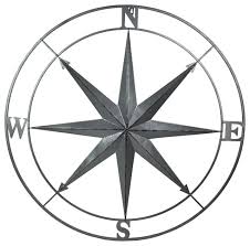 Venovez metal wall art, compass wall decor, wall hanging, wall decor compass, nautical wall compass, 27 diameter 27 x 27. Galvanized Zinc Finish Metal Indoor Outdoor Compass Rose Wall Hanging 36 In Southwestern Outdoor Wall Art By Zeckos Houzz