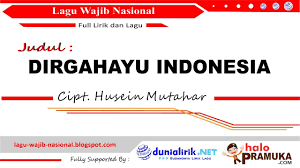 Ku terima segalanya namun tak aku mengalah ku pasti ada jawabnya ku berikan segalanya semua dan. Lirik Lagu Dirgahayu Indonesia Ciptaan Husein Mutahar Lagu Wajib Nasional Tribun Sumsel