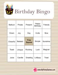 Bingo At Home App Points Birthday Bingo Game Cards In Brown Color Bingo Bingo Games Birthday Party Games