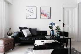 Black Leather Sofa Boho Living Room Home Decor And Interior Decorating Ideas Living Room Leather Black Couch Decor Living Room Scandinavian