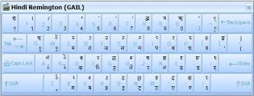 Mangal Remington Keyboard Gail For Hindi Language