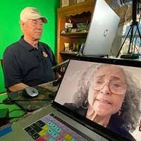 US Air Force Major Tom Nunamaker, a Communications Officer assigned to the  AMOCC (Air Mobility Operations Control Center ) at Ramstein Air Base,  Germany, updates information