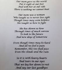 Pin By Tandy Hudson On Funeral Stuff For Mom Mom Poems Funeral Poems Eulogy For Mom