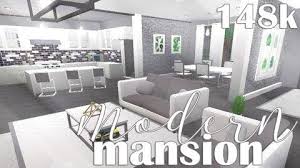 Black And White Modern House Bloxburg Roblox Welcome Roblox Welcome To Bloxburg Modern Mansion 148k Youtube Modern Mansion Tiny House Layout Luxury House Plans