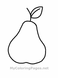 Pear Coloring Page Basteln Herbst Schablonen Basteln