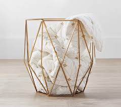 Metal Prism Storage Pottery Barn Living Room Living Room Accessories Metal