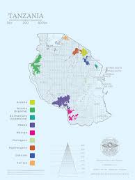 Map of tanzania shows its capital, regions, cities, roads, airports, rivers. Cafe Imports Tanzania