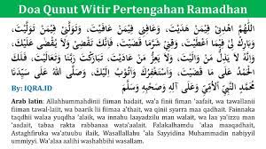 May 23, 2019 · bacaan doa qunut tarawih setelah witir di pertengahan ramadhan. Doa Witir Ramadhan Pdf