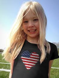 Tstars Girls 4th of July Shirt American Heart Flag Toddler Kids Girls  Fitted T-Shirt 2T Red: Clothing, Shoes & Jewelry