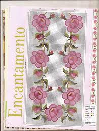 Imagens De Caminho De Mesa Em Ponto Cruz Graficos De Flores Para Caminho De Mesa Ponto Cruz Lindos Graficos Bordado Em Tecido Xadrez Bordados Xadrez Tecido Xadrez