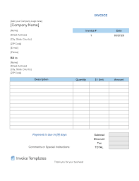 To print, download or send your invoice for free, click the save button. Free Blank Invoice Templates In Pdf Word Excel