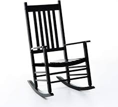 This oversized rocking chair is perfect for taking in your surroundings when fishing, camping, or even just in your own backyard. Amazon Com Outsunny Versatile Wooden Indoor Outdoor High Back Slat Rocking Chair Black Garden Outdoor
