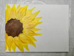 Next you need to double load a flat brush (size of brush depends on the size of your sunflower, in this demo i used a #12 flat brush) with a yellow ochre or a darker gold color and a medium yellow. How To Paint A Sunflower Learn To Paint For Beginners Series