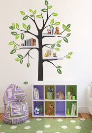 Family Shelf Simple Tree Buds Trees Nursery Leaf Leaves Vinyl Wall Decal Sticker Living Room Baby Wall Stickers Bedroom Nursery Shelves Wall Decals For Bedroom