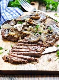 Dump And Bake Smothered Round Steak Recipe Round Steak Recipes Top Round Steak Recipes Round Steak Recipe Oven