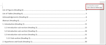 How To Create A Table Of Contents Link To Pages In Word Document