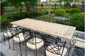 78 Outdoor Patio Dining Table Italian Mosaic Stone Marble Tuscany Garden Table Garden Furniture Outdoor Patio Table