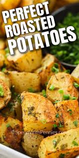 Rub the skin with olive oil and sprinkle with salt and pepper. Easy Oven Roasted Potatoes Easy To Make Spend With Pennies