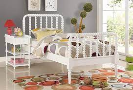 Inroom Furniture Designs White Finish Wood Jenny Lind Twin Size Bed Kid Beds Kids Bedroom Sets Traditional Kids Bedroom