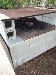 Concrete Block Caja China Below Grill On Top Outdoor Wood Diy Bbq Backyard Grilling