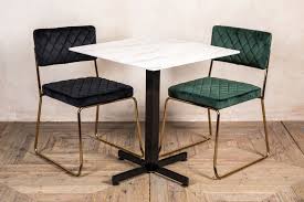 Giantex 3 piece dining set compact 2 chairs and table set with metal frame and shelf storage bistro pub breakfast space saving for apartment and kitchen (beech). Porcelain Marble Restaurant Dining Table Peppermill Interiors