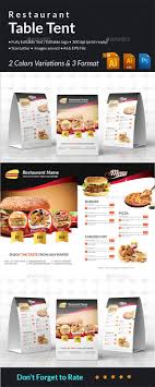 Restaurant Table Tent Table Tents Food Menu Template Restaurant Menu Design