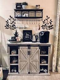 To recreate the look, snag a distressed freestanding buffet ($172) or sideboard and pair it with wrought iron and white ceramic accents. 6 Biggest Home 2020 Trends According To Pinterest By Dlb Coffee Bar Home Home Decor Bars For Home