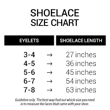 Flat Round Oval Laces Size Chart Miscly